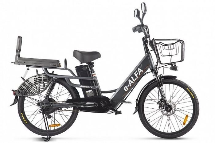 Велогибрид GREEN CITY e-ALFA Lux темно-серый, арт. 022863-2398