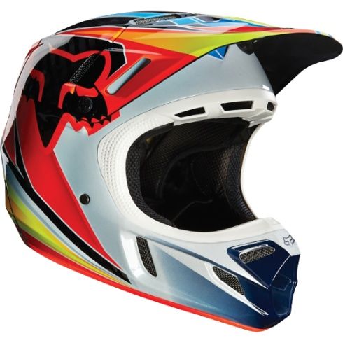 Мотошлем Fox V4 Race Helmet Blue/Red M (11603-149-M), арт. 11603-149-M