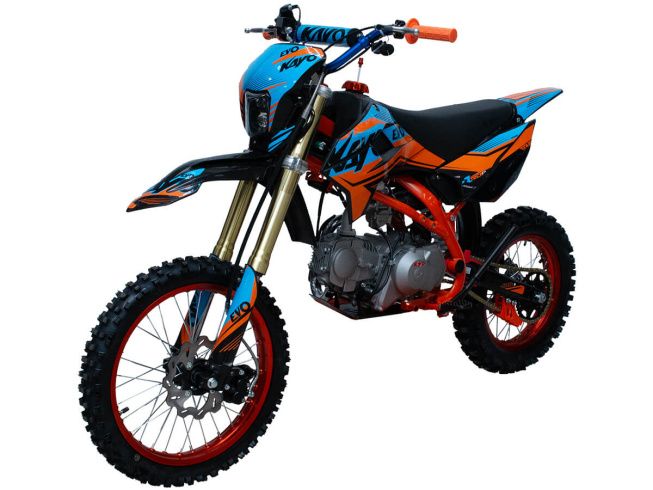Питбайк KAYO EVOLUTION K125EM 17/14 KRZ (механ. сцепл., эл. стартер 2024 г.), арт. 1560012-789-7024