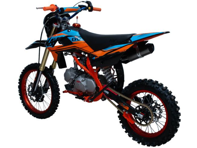 Питбайк KAYO EVOLUTION K125EM 17/14 KRZ (механ. сцепл., эл. стартер 2024 г.), арт. 1560012-789-7024