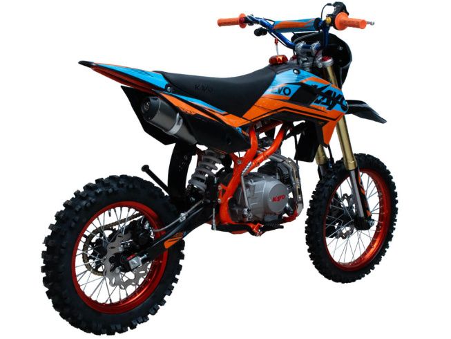 Питбайк KAYO EVOLUTION K125EM 17/14 KRZ (механ. сцепл., эл. стартер 2024 г.), арт. 1560012-789-7024