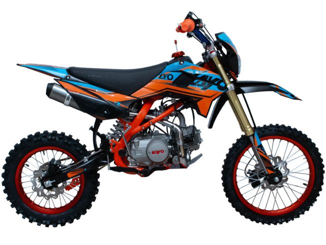 Питбайк KAYO EVOLUTION K125EM 17/14 KRZ (механ. сцепл., эл. стартер 2024 г.), арт. 1560012-789-7024
