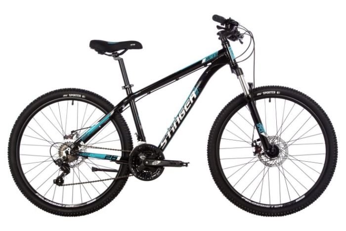 Велосипед STINGER 26" ELEMENT EVO черный, алюминий, размер 18", арт. 26AHD.ELEMEVO.18BK3
