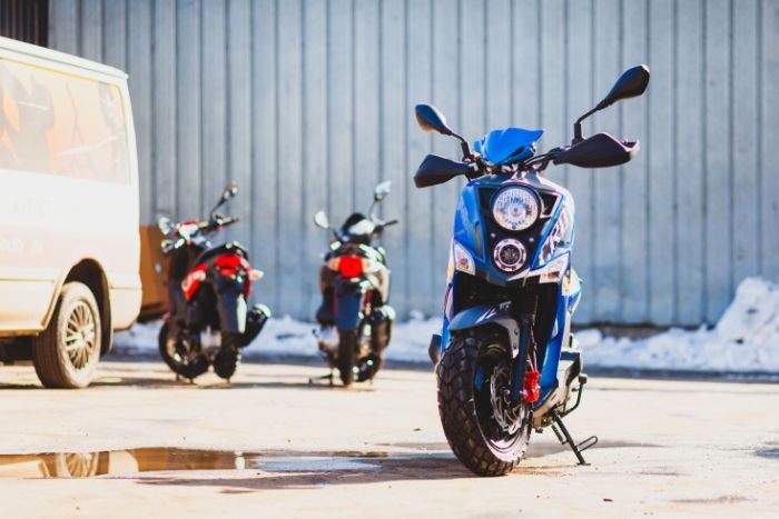 Скутер SYM CROX 125 Ярко Синий/ Матовый Темно-Серый, арт. AE12W8-RU-BUAE-BU300S/GY-7450U