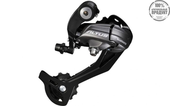 Переключатель задний Shimano Altus RD-M370-L, ALTUS, 9, 11 - 34, GS, подвод - обратный, черный, ARDM, арт. ARDM370SGSL