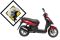 Скутер SYM Orbit 50 Красный + мотошлем SYM серый , арт. AV05W-6-R-010CA_set
