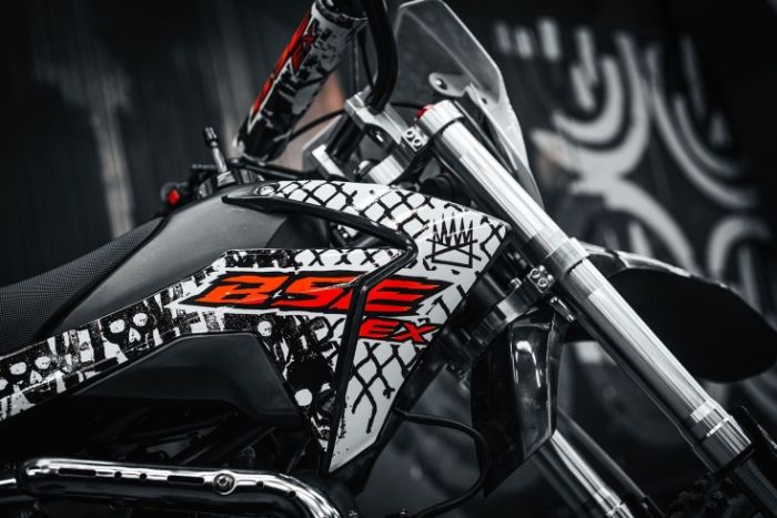 Питбайк BSE EX 125e 14/12 Max13 White Red 1, арт. B0EX12540CRW1