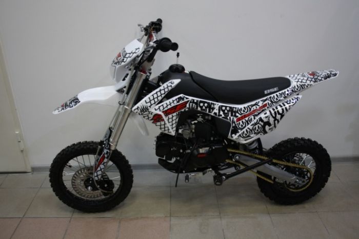 Питбайк BSE EX 125e 14/12 Max13 White Red 2, арт. B0EX12540CRW2