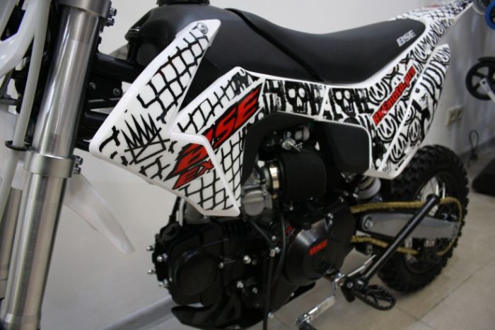 Питбайк BSE EX 125e 14/12 Max13 White Red 2, арт. B0EX12540CRW2