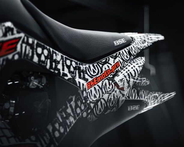 Питбайк BSE EX 125e 17/14 Max13 White Red 1, арт. B0EX12545ERW1
