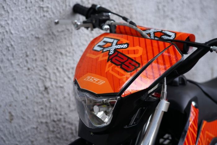 Питбайк BSE EX125 14/12 Blue Orange Ant (020), арт. B0EXDF020CBH2