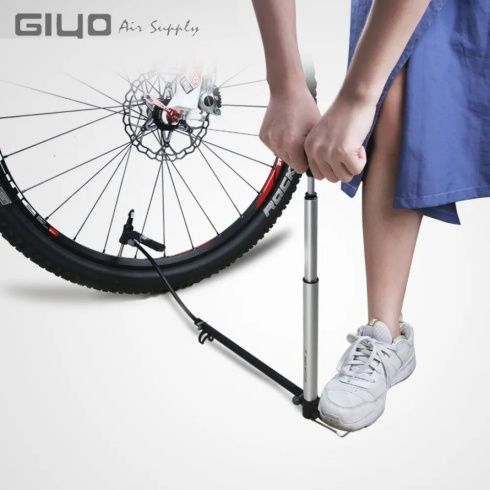 Насос Giyo GM-821 High-Performance Micro Floor Pump, металлический с манометром., арт. GM-821