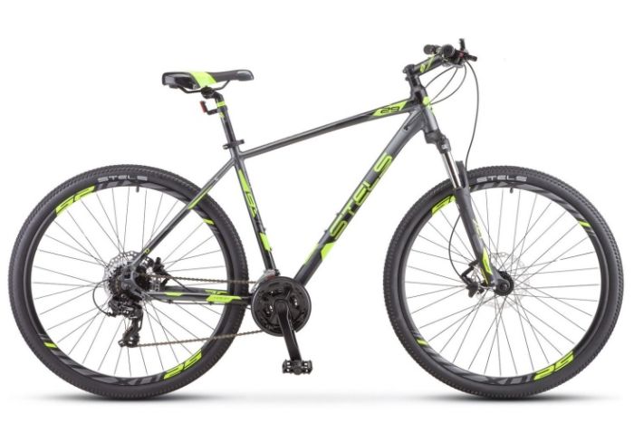 Велосипед STELS Navigator-930 D 29" V010 Антрацитовый/чёрный/лайм, арт. LU080627