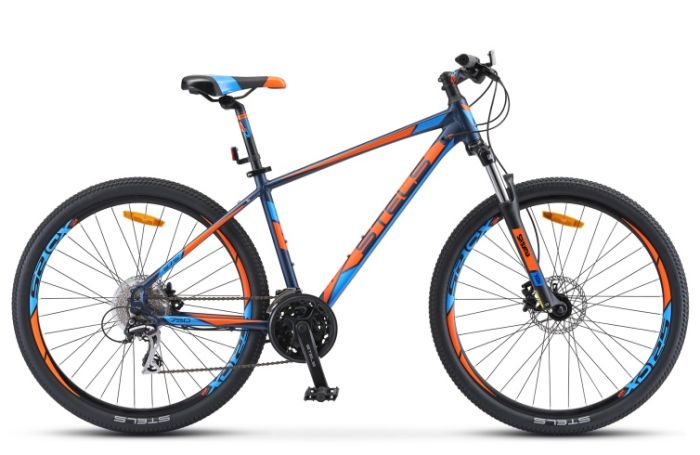 Велосипед STELS Navigator-750 D 27.5" V010 (19" Синий/оранжевый), арт. LU080665