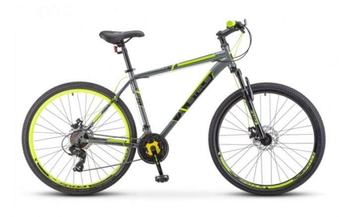 Велосипед STELS Navigator-700 D 27.5" F010 Серый/жёлтый, арт. LU088954