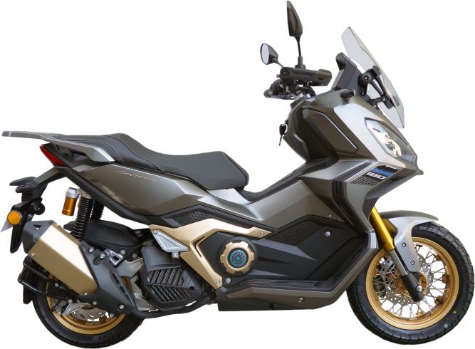 Скутер Motosuper Adviser 180 Light Grey (темно серый) + Gold rims, арт. MADVYC020LEH1