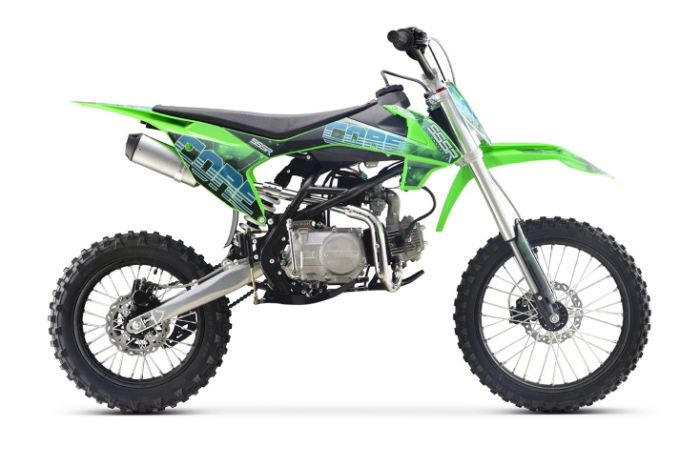 Питбайк SSSR CORE 125 SA 17/14 Cosmic Green 1 (Полуавтоматическая КПП) без фары, арт. SCRE12550EGH1
