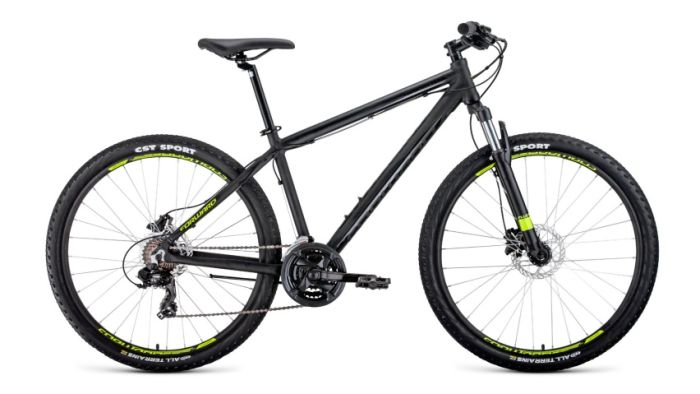 Велосипед FORWARD APACHE 27,5 3.0 disc черный мат. 19", арт. RBKW0M67Q007