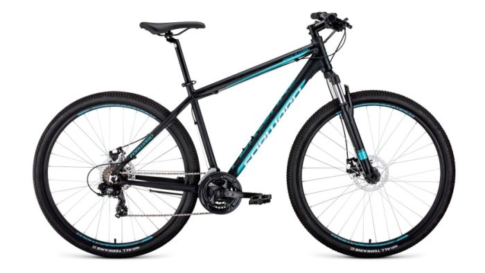 Велосипед FORWARD APACHE 29 2.0 disc серый\красный 17", арт. RBKW0M69Q019